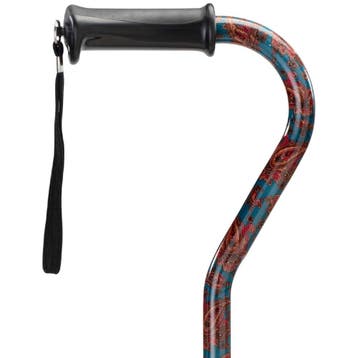 Wandelstok met offset handvat - Blauw Paisley, Ophalen of Verzenden, Nieuw