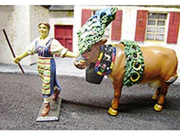 Prehm-miniaturen 500105 Bäuerin mit Kuh (1:22,5, Figuren), Hobby en Vrije tijd, Modelbouw | Figuren en Diorama's, Ophalen of Verzenden