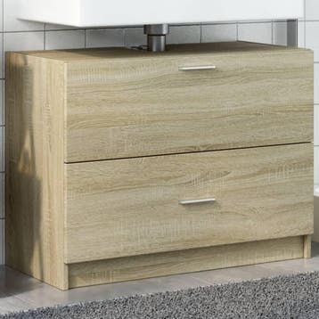 vidaXL Wastafelkast 78x37x59 cm bewerkt hout sonoma, Verzenden, Nieuw, Wastafelkast, Minder dan 100 cm