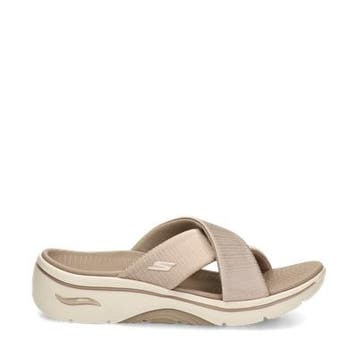Skechers Arch Fit Go Walk slippers voor dames in het Bruin, Slippers, Skechers, Bruin, Verzenden