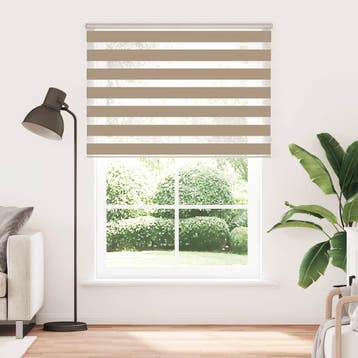 vidaXL Zebra Blind 160x230 cm stofbreedte 155,9 cm polyester, Verzenden, Nieuw, Bruin