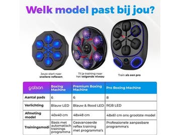 Gatson Premium Boxing Machine - Boksmachine met Muziek - 6, Verzenden, Zo goed als nieuw
