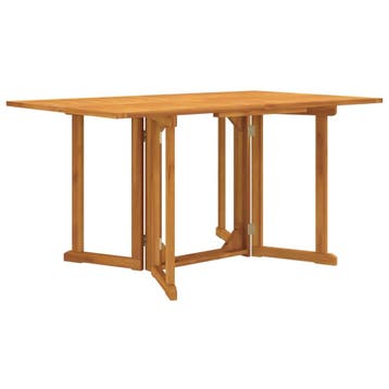 vidaXL Tuintafel inklapbaar 150x90x75 cm massief teakhout, Verzenden, Nieuw