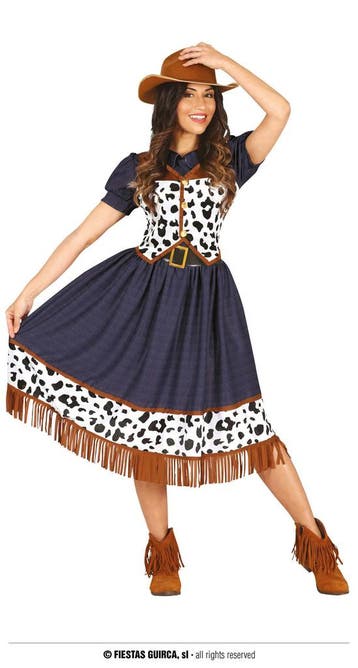 Cowgirl Kostuum Dames Blue Hadley, Ophalen of Verzenden, Nieuw