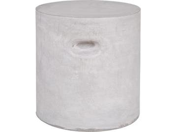 Veiling - Woood Stone Bijzettafel lichtgrijs Ø37 cm, Gebruikt