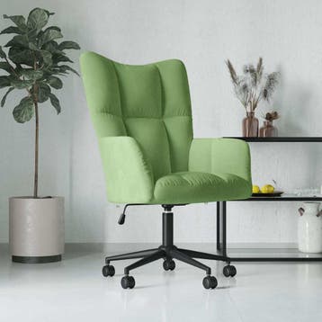 vidaXL Relaxstoel fluweel lichtgroen, Verzenden, Nieuw