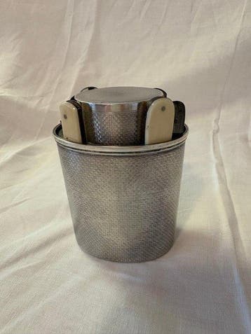 Eetservies - Metaal - Picknickset, Antiek en Kunst, Curiosa en Brocante