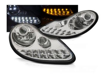 Koplamp units LED DRL geschikt voor Porsche Boxster Chrome, Verzenden, Nieuw, Porsche