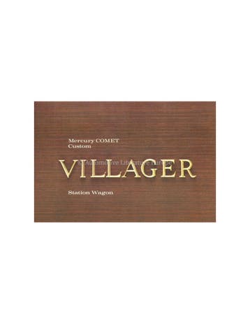 1962 MERCURY COMET VILLAGER BROCHURE ENGELS, Boeken, Nieuw, Author