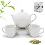 Bella Fiore Porseleinen Theepot met Warmer – 1L Theeset met, Huis en Inrichting, Keuken | Servies, Ophalen of Verzenden, Nieuw