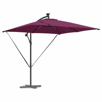 vidaXL Parasol Bordeaux Rood 249 x 249 x 250 cm Polyester en, Verzenden, Nieuw, 2 tot 3 meter