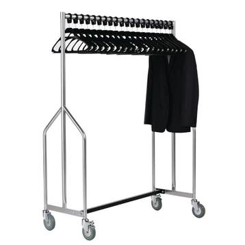 Zware kwaliteit Z kledingrail met 20 hangers, Verzenden