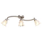 vidaXL Plafondlamp met glazen tulpvormige kappen 3xE14, Verzenden, Nieuw