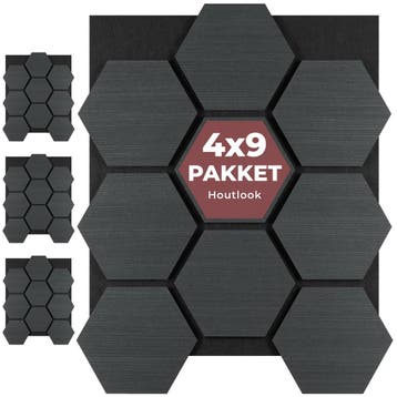 Akoestische panelen Sonic Shield houtlook - zwarte eik, Verzenden, Nieuw