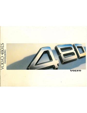 1988 VOLVO 480 ES INSTRUCTIEBOEKJE NEDERLANDS