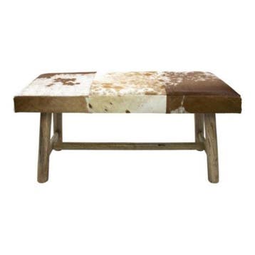 bank chalet koe bruin wit 95cm, Verzenden, Nieuw