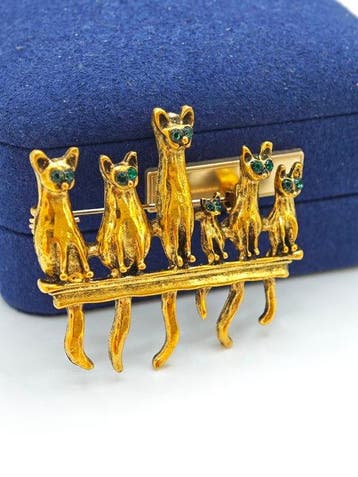 Zonder minimumprijs - Broche Verguld, Zilver, Sterling
