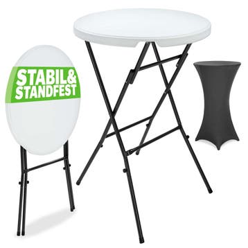 Statafel Wit Ø72cm + Statafelhoes Anthrazit Ø70cm, Verzenden, Nieuw