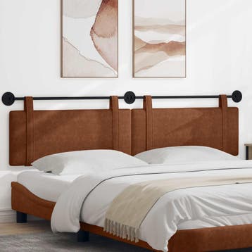 vidaXL Hangend hoofdbord Bruin Antiek PU, Verzenden, Nieuw, Bruin, Overige materialen