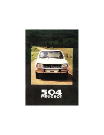 1980 PEUGEOT 504 BREAK BROCHURE NEDERLANDS, Nieuw, Peugeot, Author