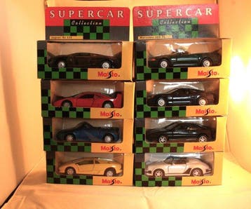 Maisto 1:43 - Modelauto (8) - Supercar Collection - Maisto, Hobby en Vrije tijd, Nieuw