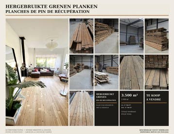 Oude grenen en vuren vloerdelen - snelle levering in heel NL, Ophalen of Verzenden, Gebruikt, Minder dan 25 mm, Plank