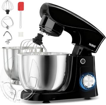 Keukenmachine 1500W - 2 RVS kommen - Retourdeal 34% Korting, 4 liter of meer, 3 snelheden of meer, Ophalen of Verzenden, Zo goed als nieuw