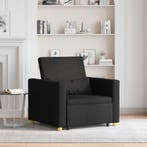 vidaXL Uittrekbaar slaapbank eenpersoons Zwart 90 x 165 x 87, Huis en Inrichting, Fauteuils, Verzenden, Nieuw