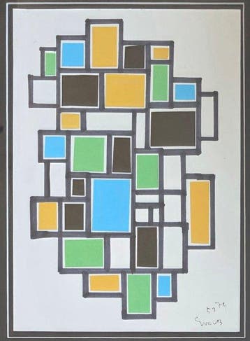 Siep Van Den Berg (1913-1998) - Geometrische compositie