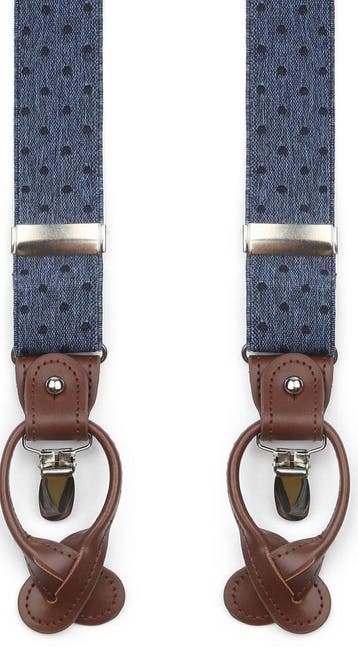 Suitable Luxe Bretels Denim Stippen maat one size Heren, Verzenden, Nieuw, Suitable