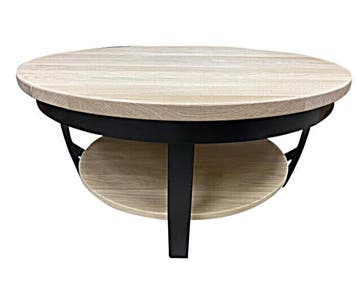 Salontafel Paras Eiken met onderblad 90 cm | Mat gelakt, Ophalen of Verzenden, Nieuw