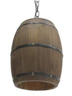 Vintage Houten Wijnvat Hanglamp – Industriële Plafondlamp, Verzenden, Nieuw