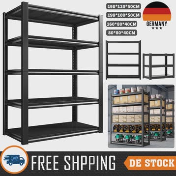 Verstelbare Metalen Opslagstelling - 3, 4 of 5 Laags - Zwaar, Verzenden, Nieuw