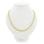 Gouden vierkante vossenstaart schakelketting, Ophalen of Verzenden, Gebruikt, Overige kleuren, Goud