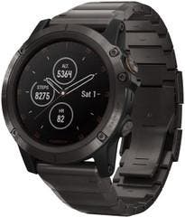Garmin Fenix 5X Plus 51 mm grijs met DLC-titanium armband, Verzenden, Zo goed als nieuw