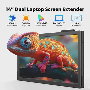 Draagbare Triple Monitor 14 Inch FHD IPS 60Hz met USB-C voor, Computers en Software, Verzenden, Nieuw