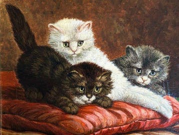 Dutch school (XX)After Cornelis Raaphorst - Drie katjes