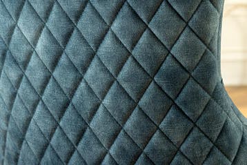 Barokke stoel CASTLE DELUXE benzine fluweel goud roestvrij, Ophalen of Verzenden, Nieuw