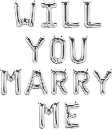 Ballonnen set Will You Marry Me goud, rose goud of zilver, Verzenden, Nieuw, Versiering, Valentijn of Romantisch