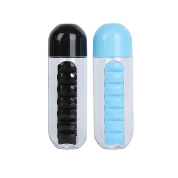 Benson Waterfles met uitneembare pillendoos - 600 ml - 7..., Ophalen of Verzenden, Nieuw