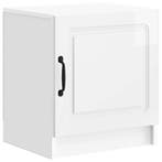 vidaXL Nachtkastje Hoogglans Wit 43 x 34,5 x 47 cm Bewerkt, Huis en Inrichting, Minder dan 45 cm, Verzenden, Nieuw, Minder dan 55 cm