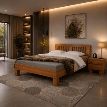 Van Schaik Marcello Massief Houten Bed - 90 x 210, Nieuw