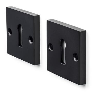 Deurbeslag | Sleutelrozet | Impresso (Aluminium, Zwart), Verzenden, Nieuw