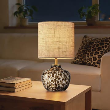 Luxe Tafellamp met Luipaardprint - Sfeervolle Nachtlamp voor, Huis en Inrichting, Verzenden, Nieuw