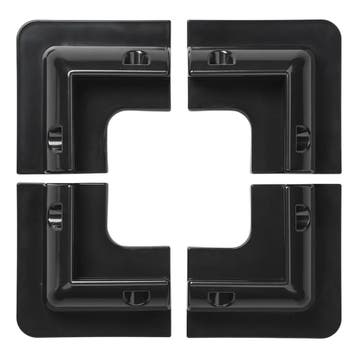 Proplus Hoeksteunen zonnepaneel zwart set van 4, ABS, 5,7..., Ophalen of Verzenden, Nieuw