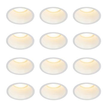 Set van 12 inbouwspots wit GU10 70mm IP44 - Dept, Verzenden, Nieuw