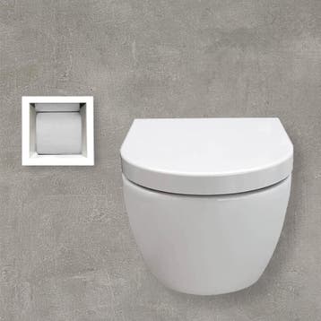 Sani Royal Inbouw Reserve WC Rolhouder RVS Wit, Nieuw