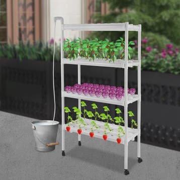 Draagbare Hydroponische Kweekset - 108 Plantplaatsen met Wat, Verzenden