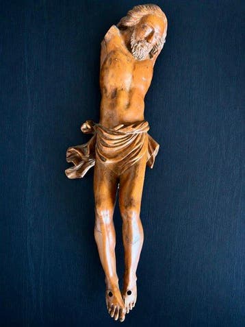 Crucifix - Buxushout - 1650-1700 - Corpus Christi - 40 cm