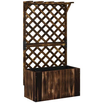 Hoogbed Plantenbak Met Klimrek, Trellis Bloembak Hout, Tuin, Tuin en Terras, Verzenden